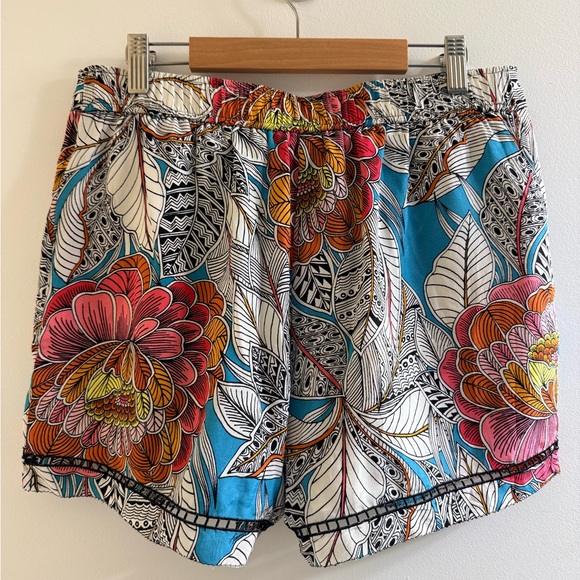Trina Turk Multicolor Floral High Waist Shorts Size S - Picture 2 of 7